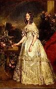 Franz Xaver Winterhalter Portrait of Victoria of Saxe Coburg and Gotha Sweden oil painting artist